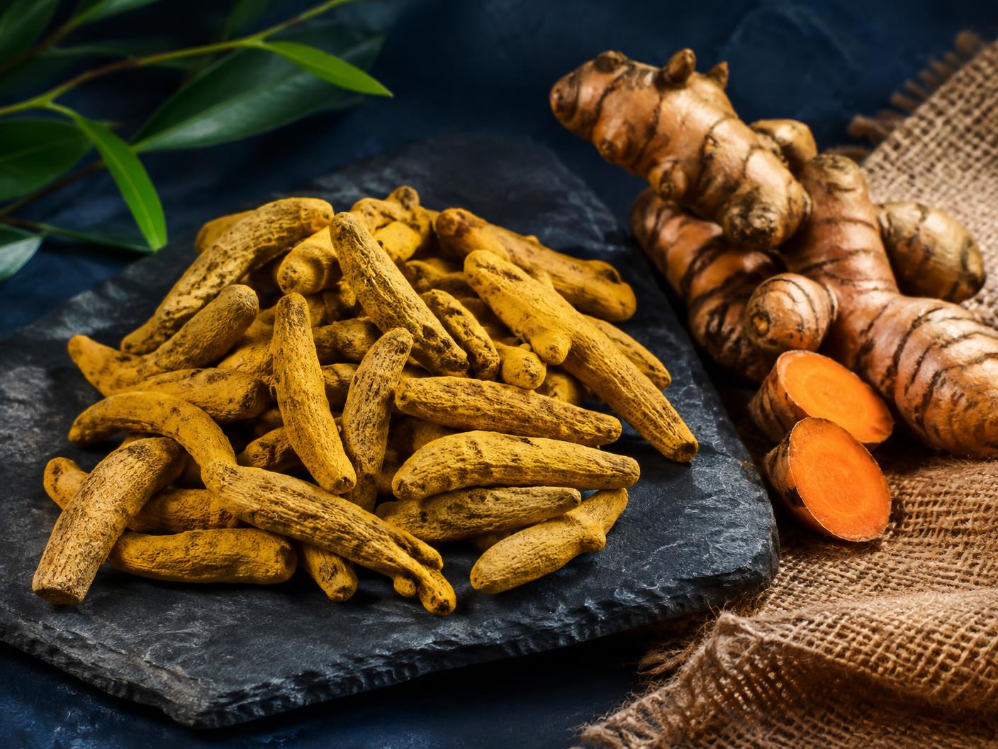 Premium Indian dried turmeric fingers and rhizomes